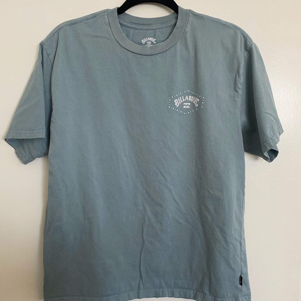 Billabong Exit Arch SS T-Shirt in Washed Blue size M Unisex